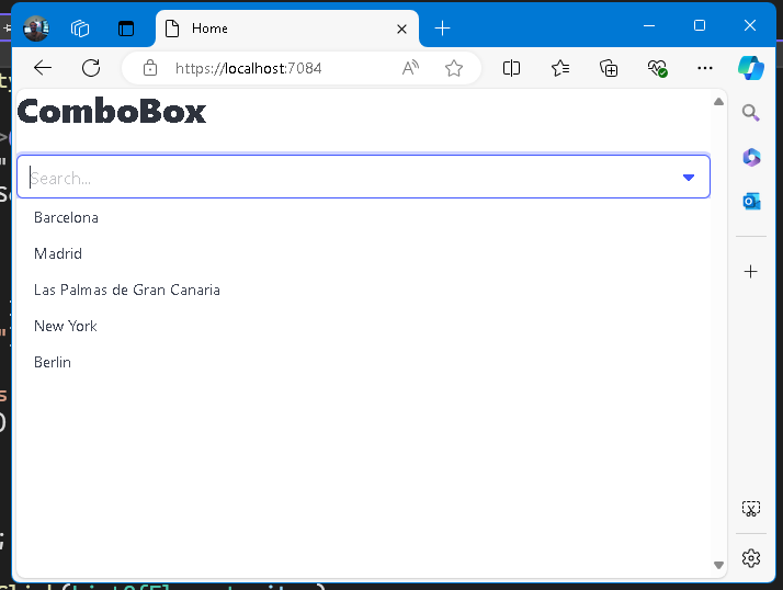 Construyendo un Componente de ComboBox en Blazor WebAssembly paso a paso